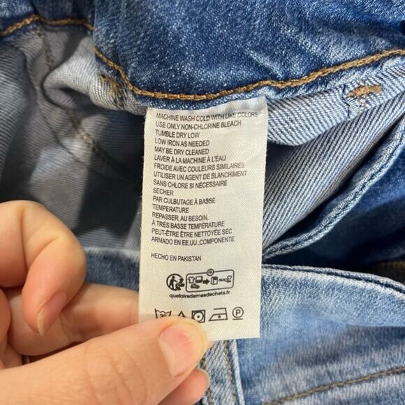 Anthropologie Maeve The Colette Crop High Rise Wide Leg Jeans Sz 27 Blue - Picture 7 of 12